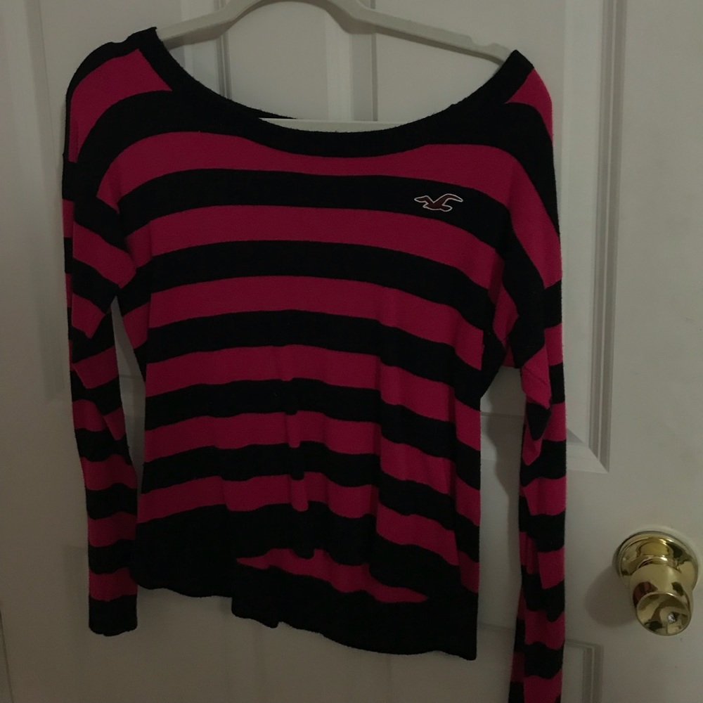 Pink and black stripped sweater